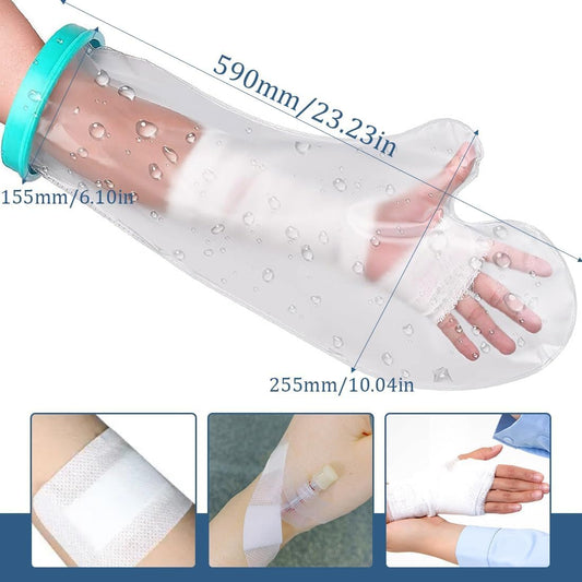BLOMBLAUM Protezione Doccia Mano, Protezione Gesso Braccio, Impermeabile Gesso braccio per Adulto Impermeabile Protezione Tenuta Stagna per Mantenere la Ferita e la Benda Asciutte per Bagno Doccia