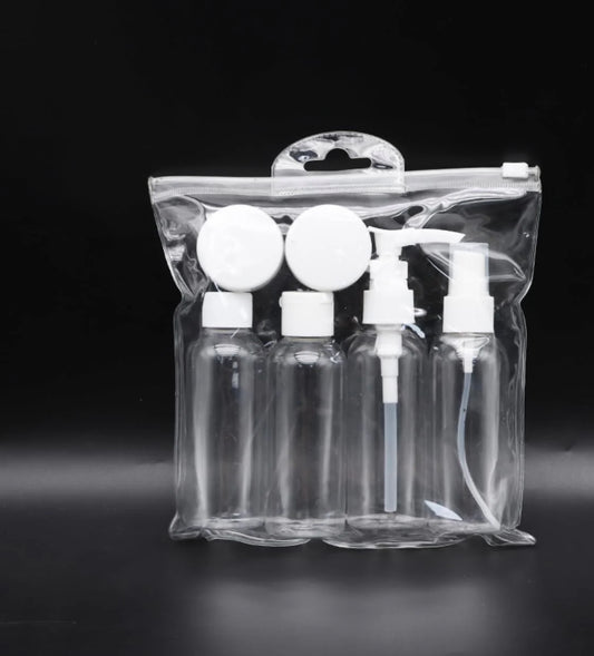 Set Contenitori da Viaggio per Liquidi 100 ml – Flaconi Riutilizzabili per Aereo