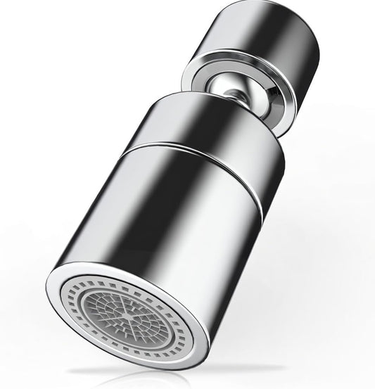 aeratore rubinetto cucina 360° girevole rompigetto universale con 2 modalità di getto, prolunga rubinetto antispruzzo con filtri e adattatori, aeratore per lavello cucina e bagno