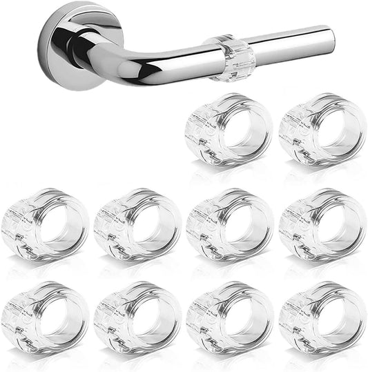 10 Pezzi Protezioni Maniglia Porta | Ferma Porta in Silicone Trasparente | Paracolpi Antiurto | Riduzione Rumore | Anti Graffio | Facile da Installare per Casa e Ufficio