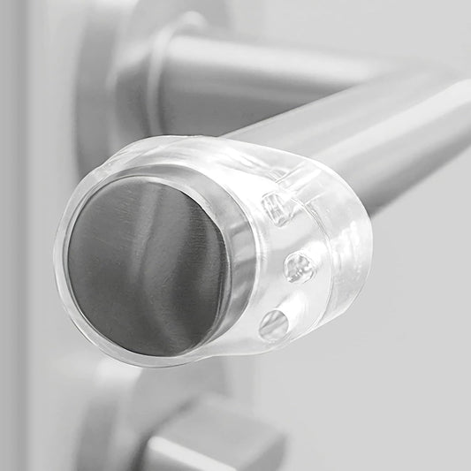 10 Pezzi Protezioni Maniglia Porta | Ferma Porta in Silicone Trasparente | Paracolpi Antiurto | Riduzione Rumore | Anti Graffio | Facile da Installare per Casa e Ufficio