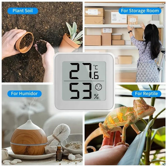 Mini Termoigrometro Digitale LCD | Misuratore Temperatura e Umidità Interni | Termometro Igrometro per Casa, Ufficio, Serra, Cantina | Monitor Ambientale Portatile | Sensore Precisione