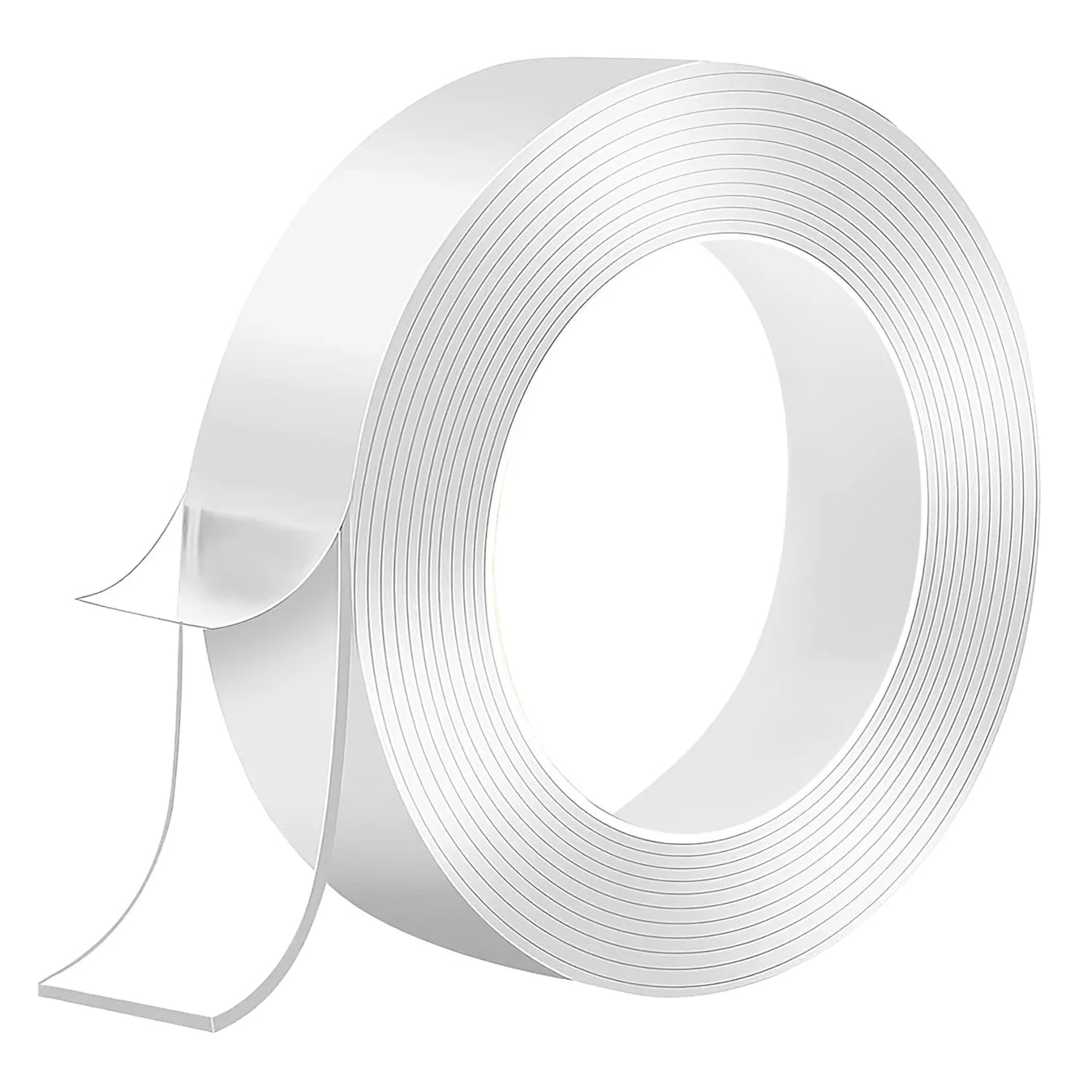 Nastro Biadesivo Trasparente Nano Tape – Set da 2 Rotoli, Extra Forte, Lavabile e Riutilizzabile, 3 m x 2,3 cm