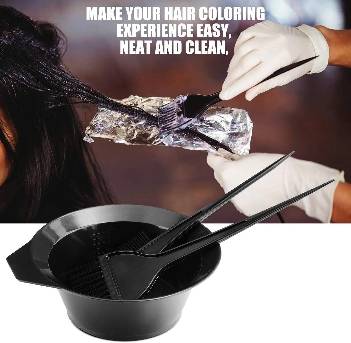 Kit per Tinta Capelli con Ciotola e Pennello – Set Professionale per Colorazione, Ideale per Casa e Salone