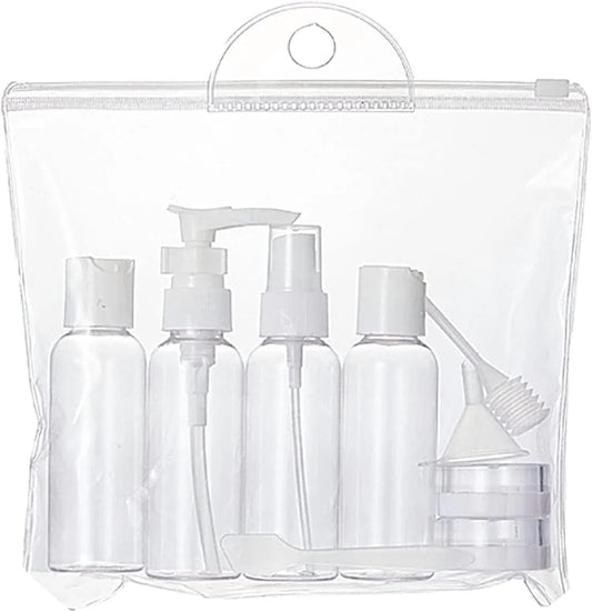 Set Contenitori da Viaggio per Liquidi 100 ml – Flaconi Riutilizzabili per Aereo