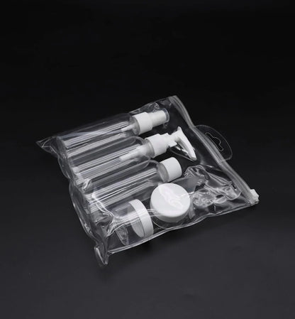 Set Contenitori da Viaggio per Liquidi 100 ml – Flaconi Riutilizzabili per Aereo