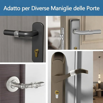 Paracolpi per Maniglia Porta Set da 10 Protezioni in Silicone Trasparente, Antiurto e Antigraffio