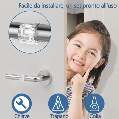 Paracolpi per Maniglia Porta Set da 10 Protezioni in Silicone Trasparente, Antiurto e Antigraffio