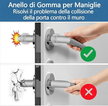 Paracolpi per Maniglia Porta Set da 10 Protezioni in Silicone Trasparente, Antiurto e Antigraffio