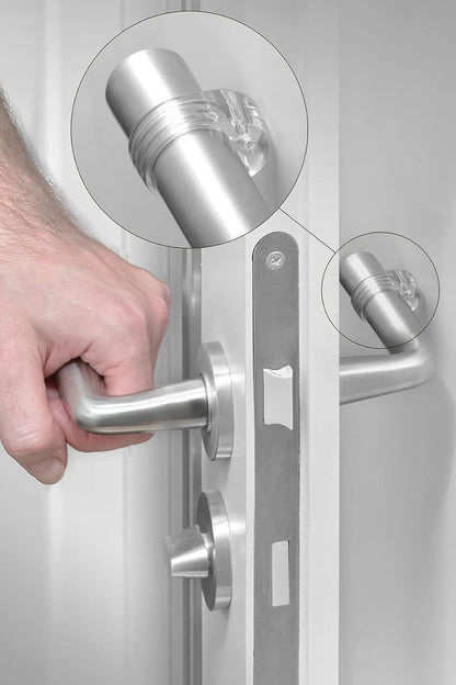 Paracolpi per Maniglia Porta Set da 10 Protezioni in Silicone Trasparente, Antiurto e Antigraffio